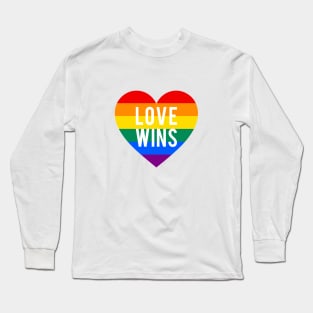 Love wins rainbow heart Long Sleeve T-Shirt